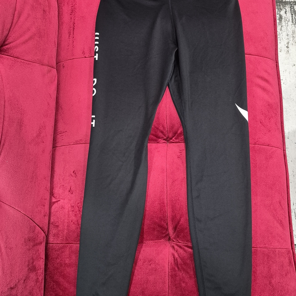 Nike Kids Black Leggings with White Accents
